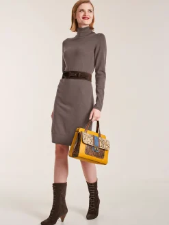 Kleider|heine Strickkleid taupe