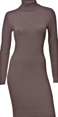 Kleider|heine Strickkleid taupe