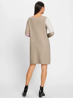 Kleider|heine Strickkleid beige-ecru-gemustert