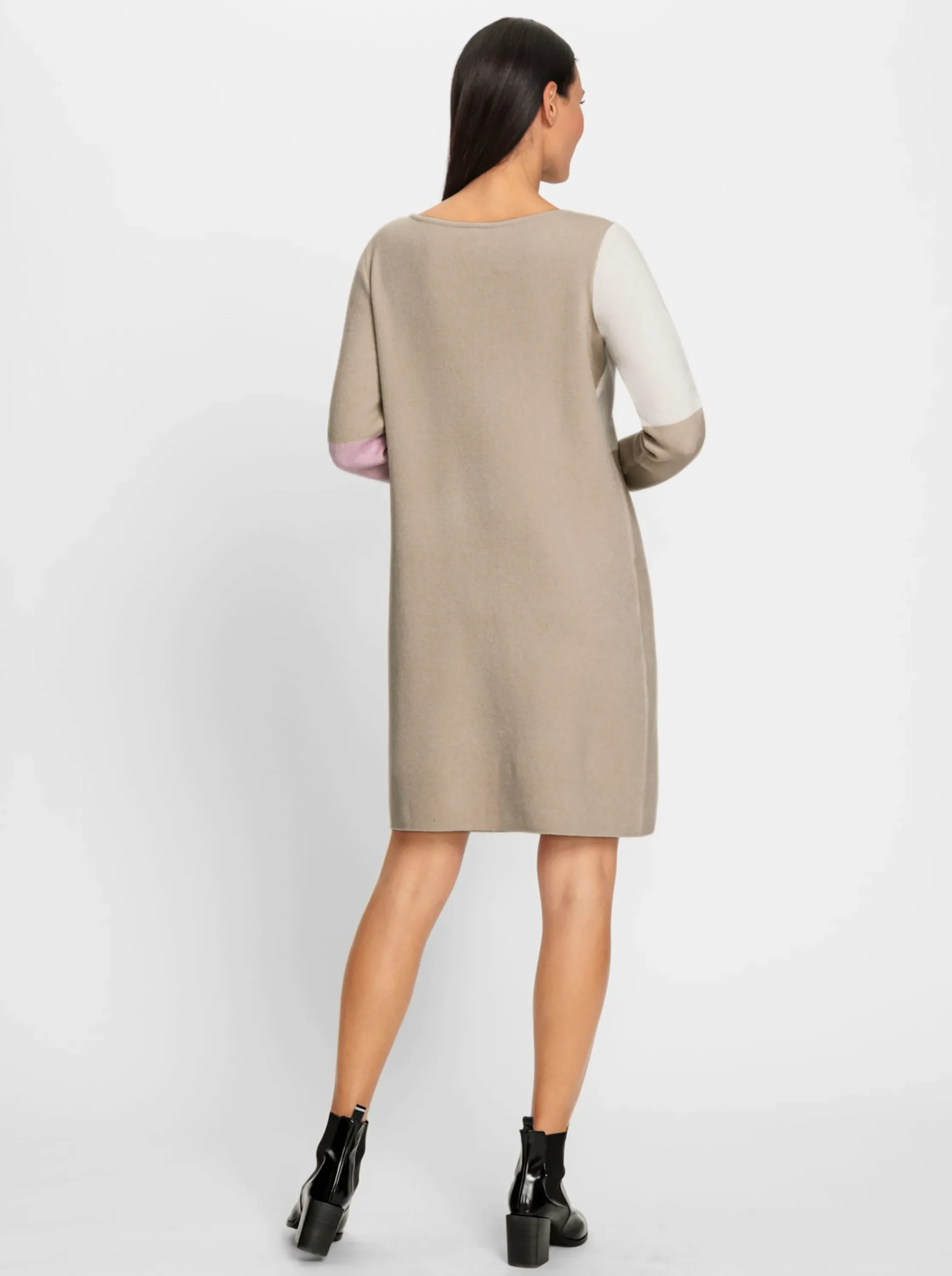 Kleider|heine Strickkleid beige-ecru-gemustert