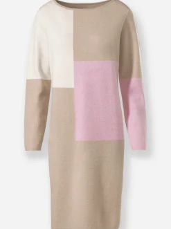 Kleider|heine Strickkleid beige-ecru-gemustert