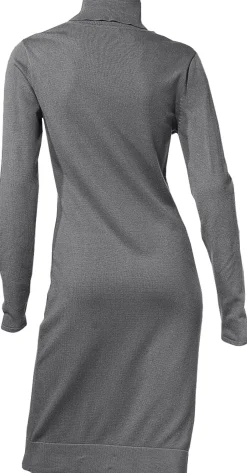 Kleider|heine Strickkleid grau-melange