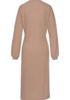 Kleider|LASCANA Strickkleid taupe