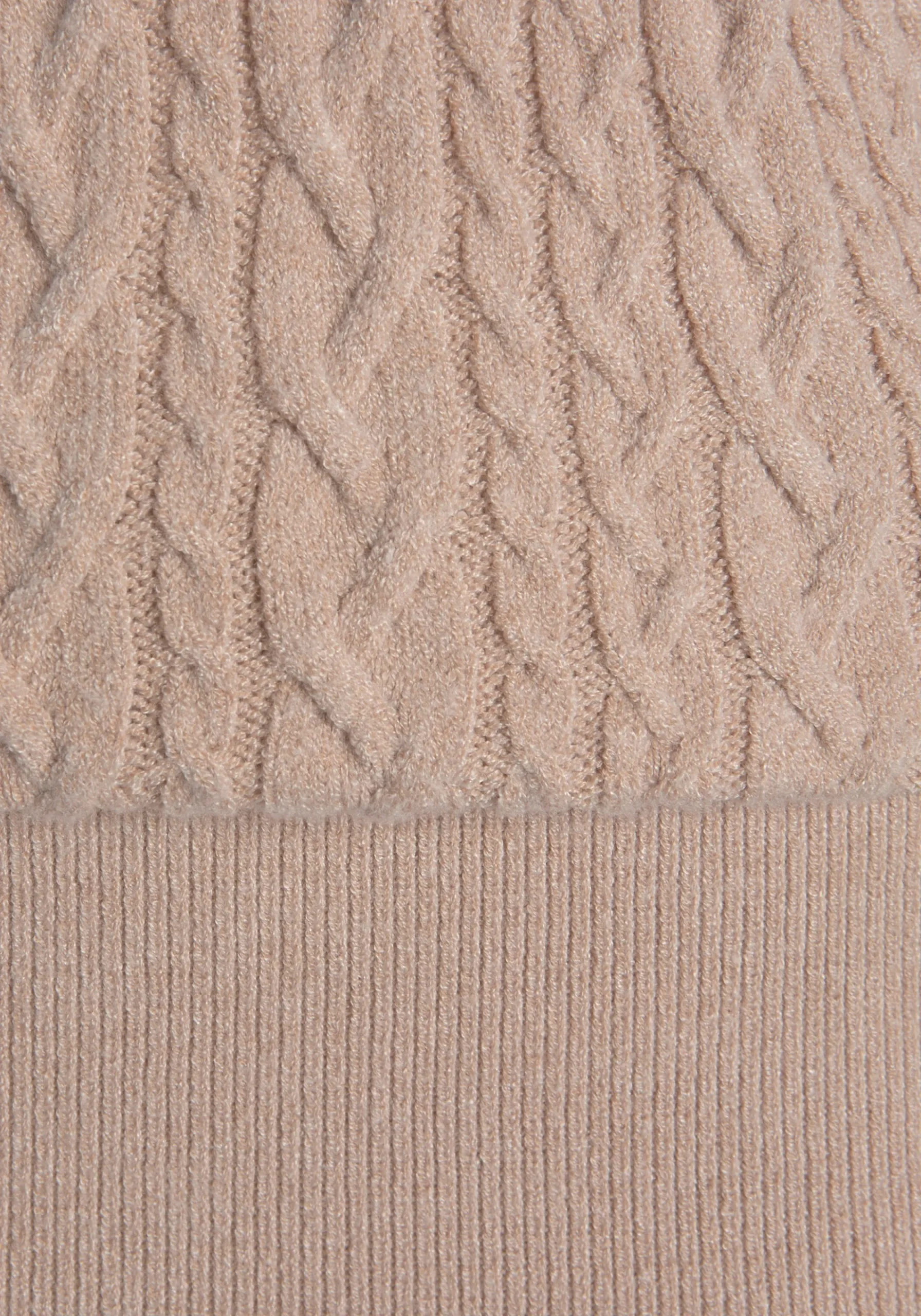 Kleider|LASCANA Strickkleid beige