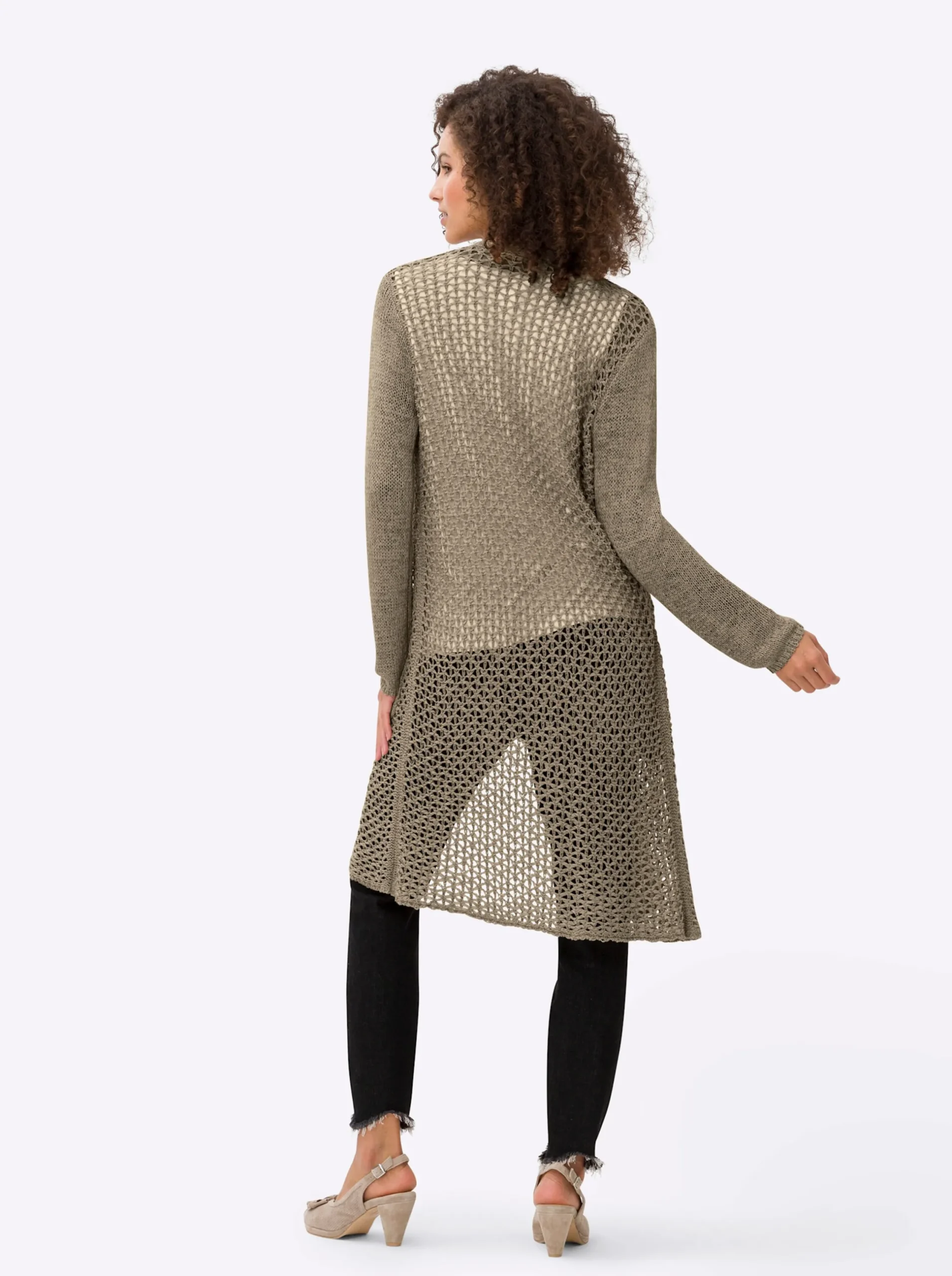 Strickjacken|heine Strickmantel schlamm