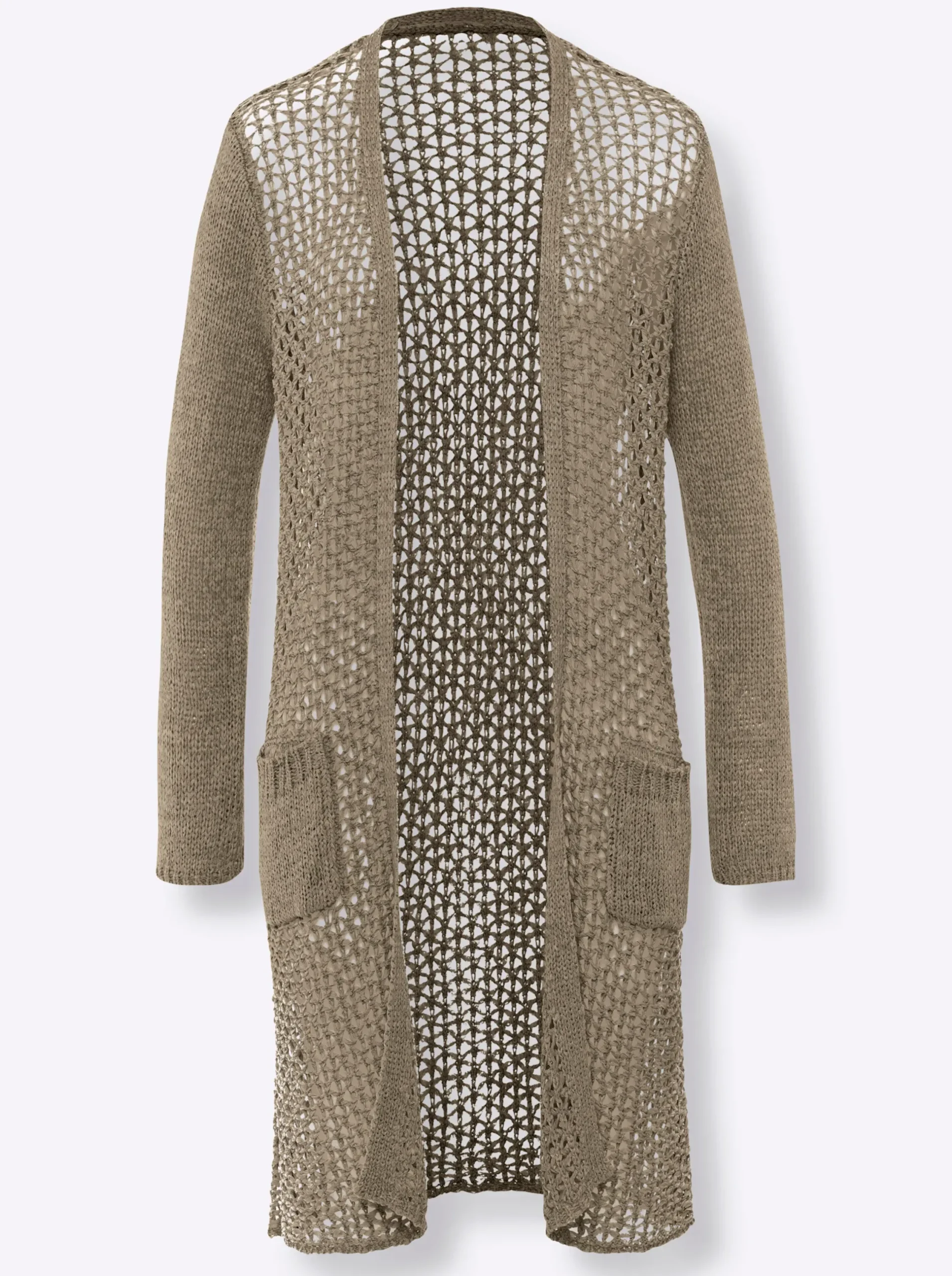 Strickjacken|heine Strickmantel schlamm