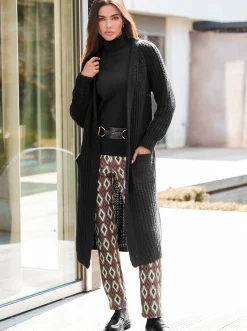 Strickjacken|heine Strickmantel schwarz