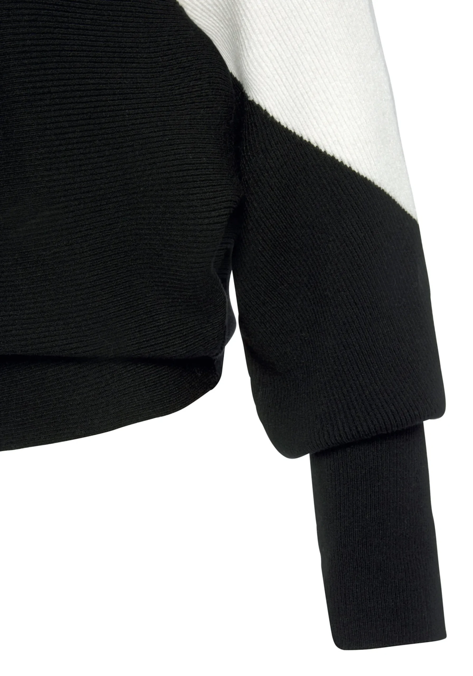Strandmode|Pullover|LASCANA Strickpullover weiß-schwarz