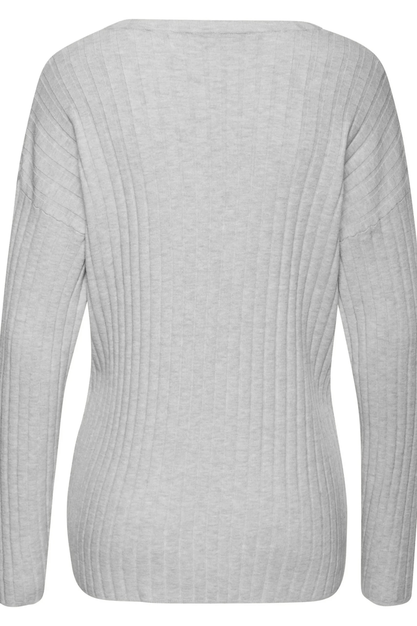 Pullover| Strickpullover hellgrau-meliert