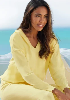 Strandmode|LASCANA Strickpullover gelb
