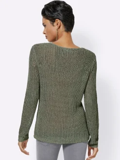 Pullover| Strickpullover grün
