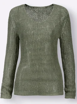 Pullover| Strickpullover grün
