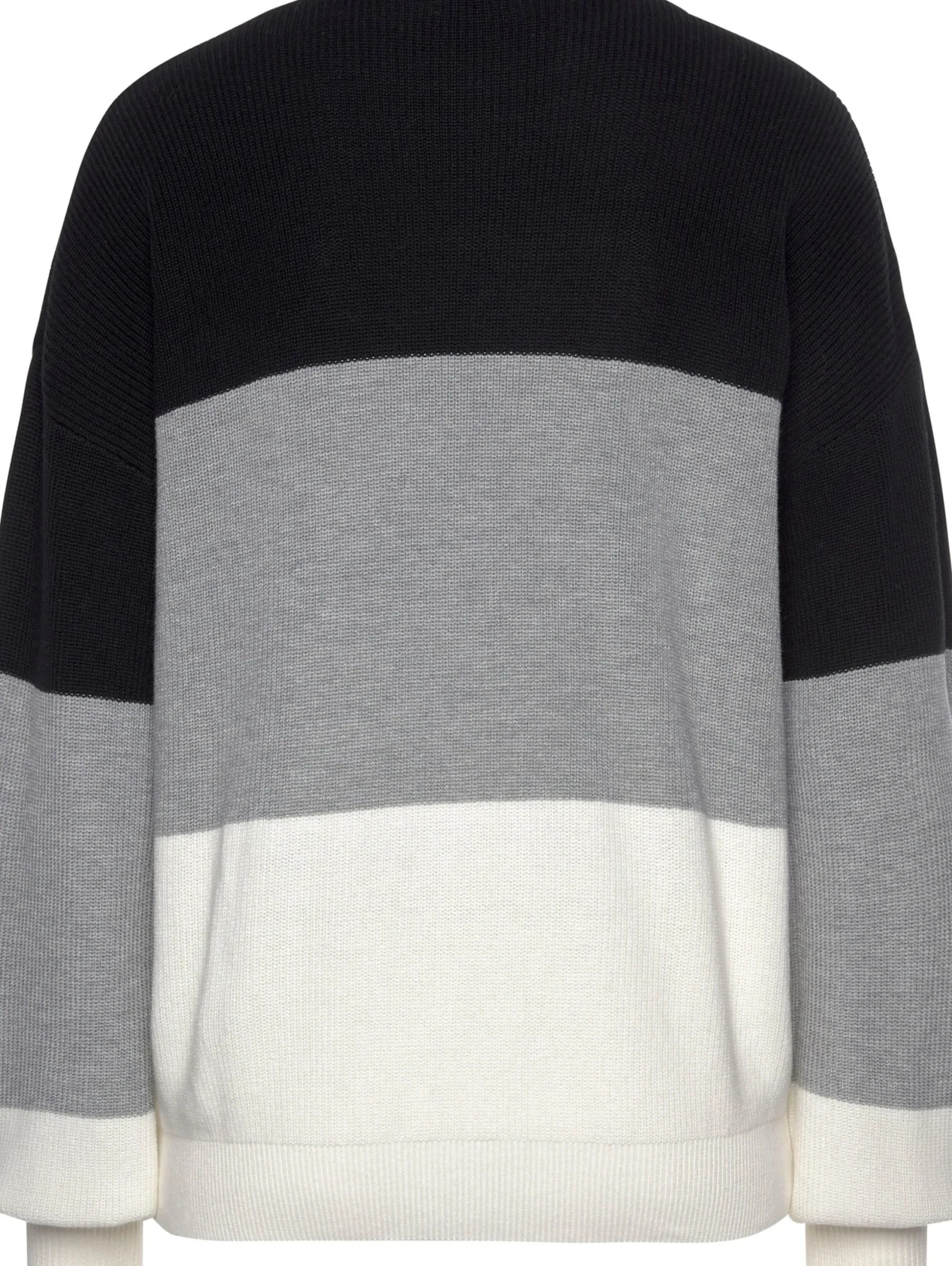 Strandmode|LASCANA Strickpullover schwarz-grau-creme