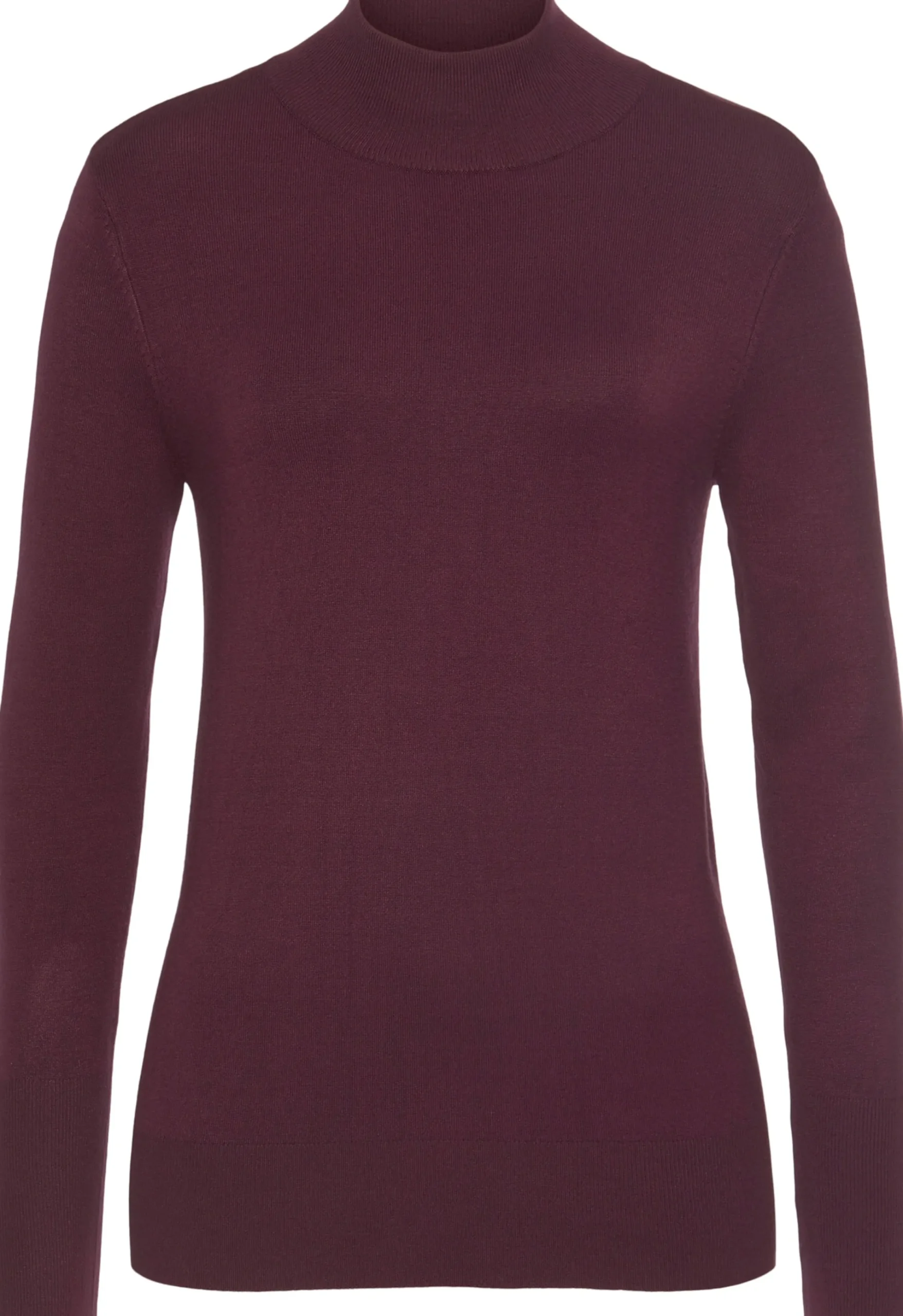 Strandmode|LASCANA Strickpullover brombeer/burgunder