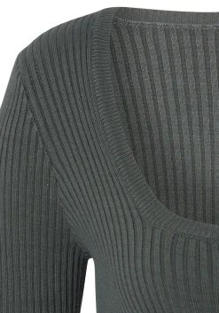 Pullover|LASCANA Strickpullover olivgrün