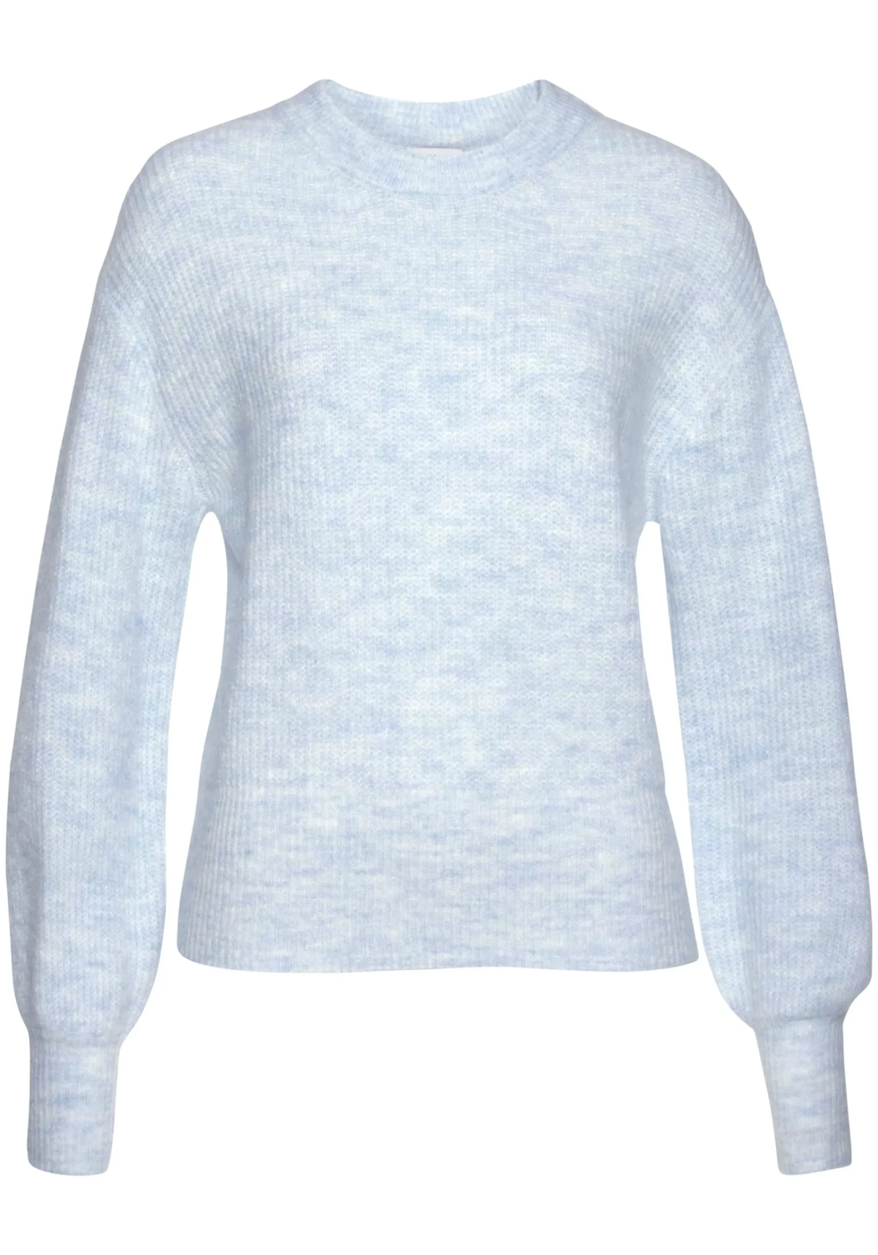 Pullover|LASCANA Strickpullover hellblaumeliert