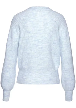 Pullover|LASCANA Strickpullover hellblaumeliert