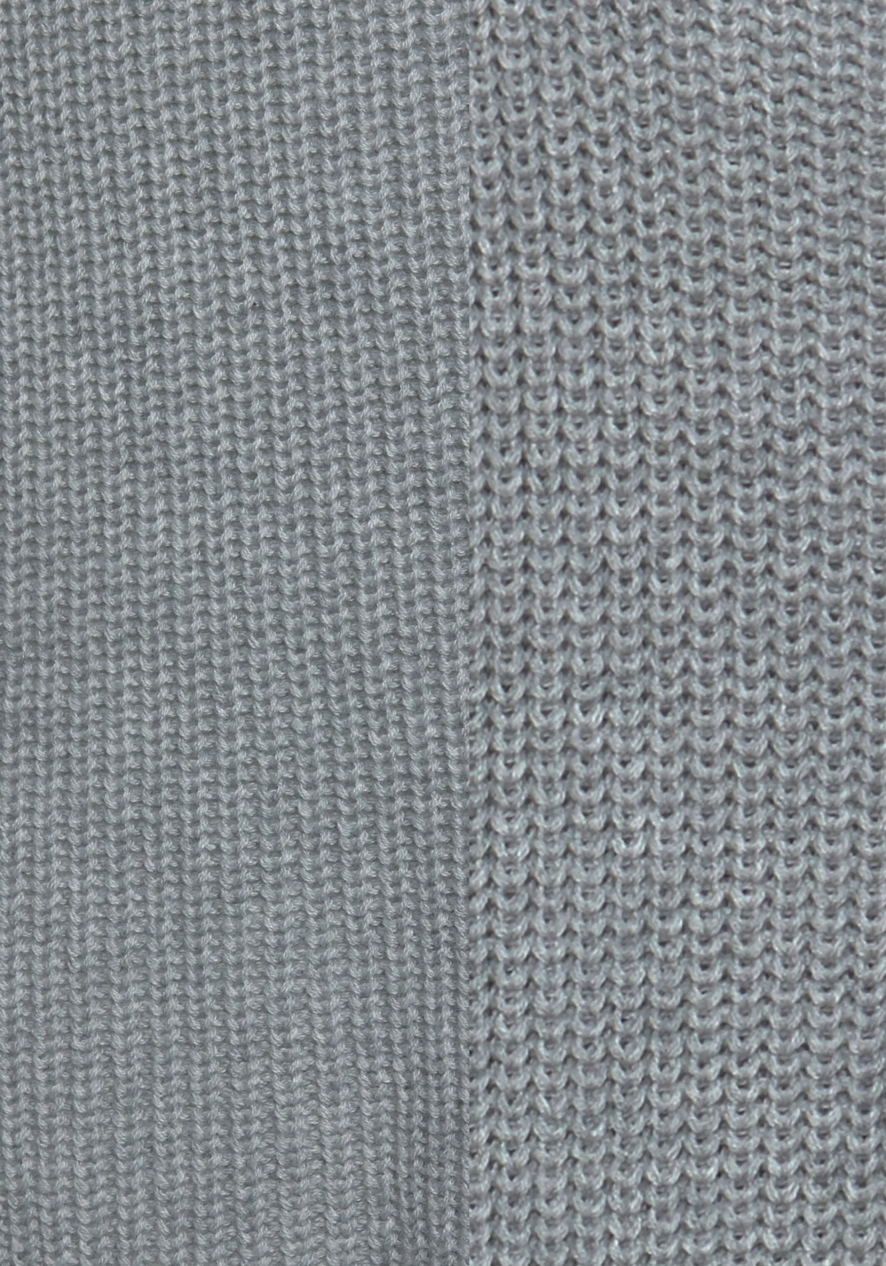 Pullover|LASCANA Strickpullover hellgrau-meliert
