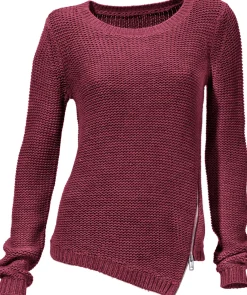 Pullover|heine Strickpullover in asymmetrischer Form bordeaux