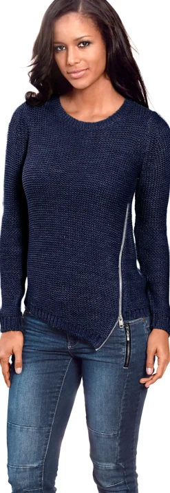 Pullover|heine Strickpullover in asymmetrischer Form blau