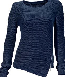 Pullover|heine Strickpullover in asymmetrischer Form blau