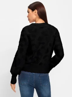 Pullover|heine Strickpullover mit Ballon-Ärmel schwarz