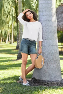 Strandmode|Pullover|heine Strickpullover mit Effekt-Strick weiß