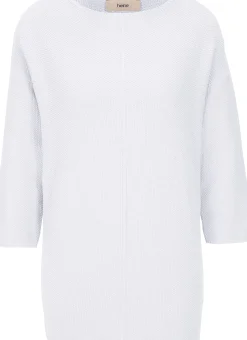 Strandmode|Pullover|heine Strickpullover mit Effekt-Strick weiß