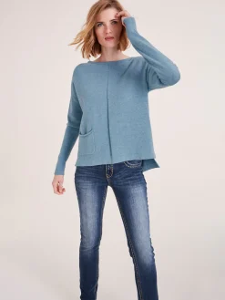 Pullover|heine Strickpullover mit Effektgarn bleu