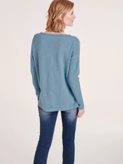 Pullover|heine Strickpullover mit Effektgarn bleu