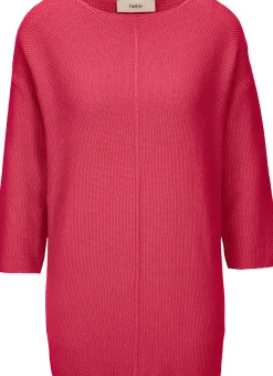 Pullover|heine Strickpullover mit Effekt-Strick himbeere