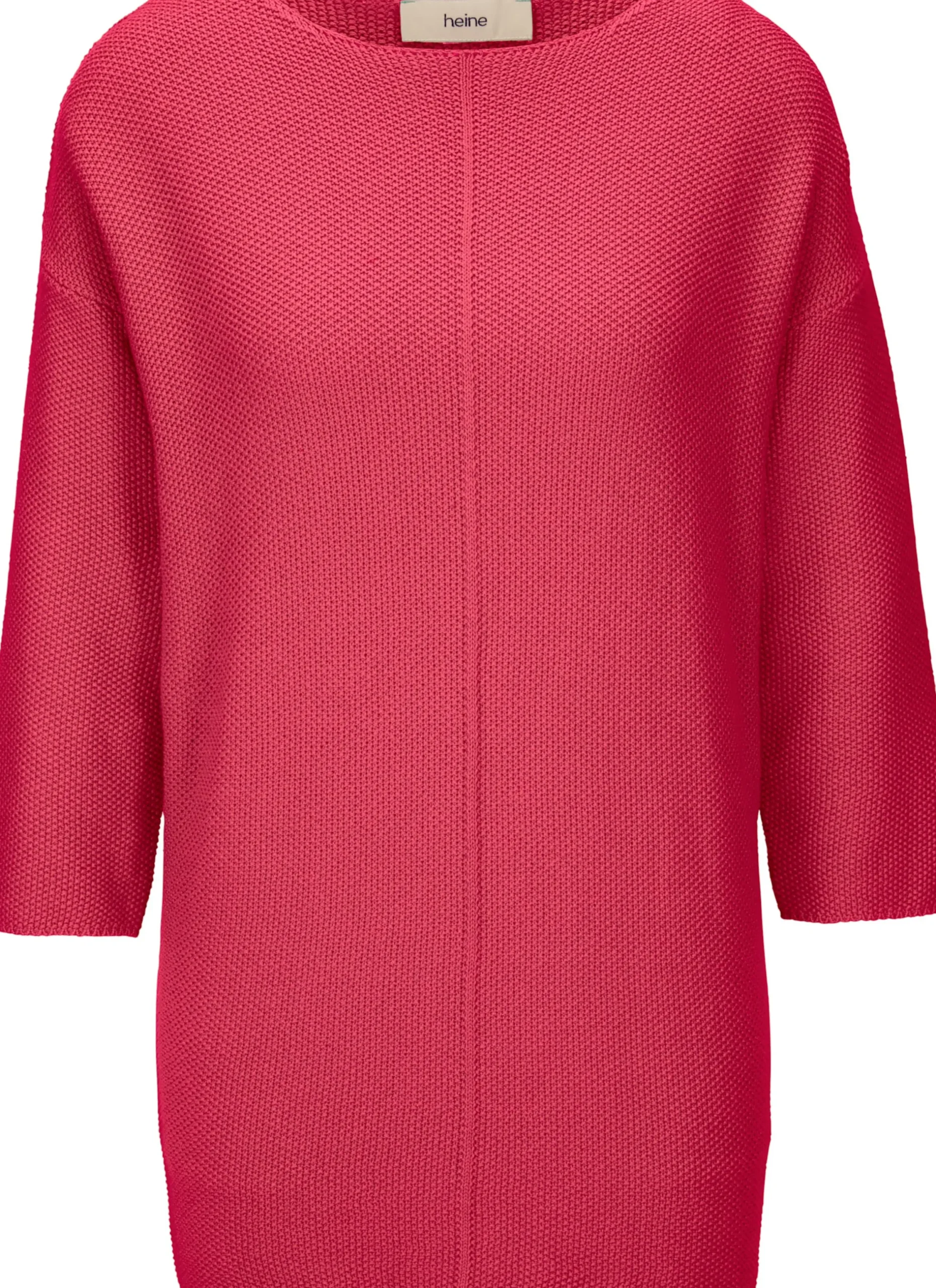 Pullover|heine Strickpullover mit Effekt-Strick himbeere