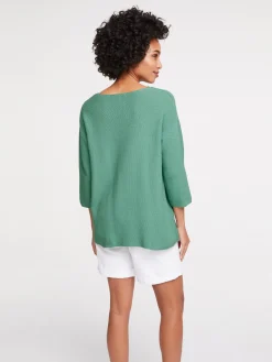 Strandmode|Pullover|heine Strickpullover mit Effekt-Strick lindgrün