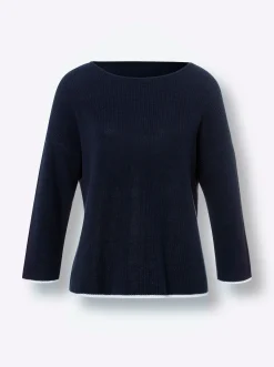 Pullover|heine Strickpullover mit 3/4-Ärmeln marine