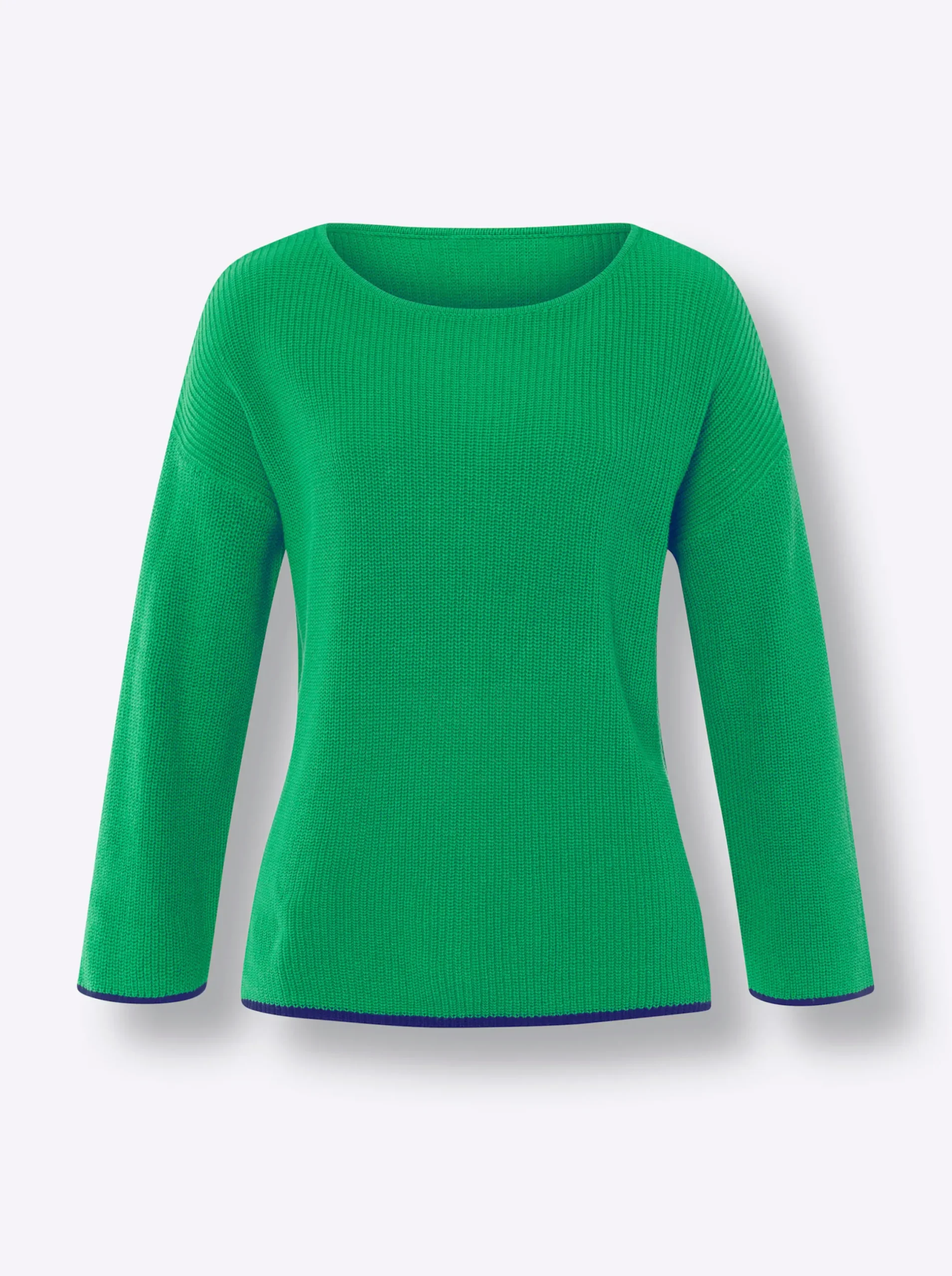 Pullover|heine Strickpullover mit 3/4-Ärmeln grasgrün