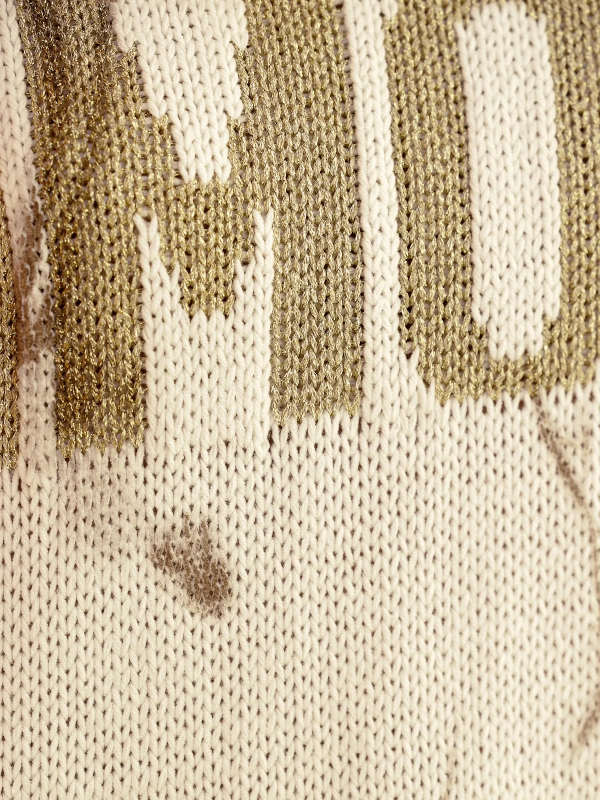 Pullover|heine Strickpullover mit Schriftzug sand-gemustert