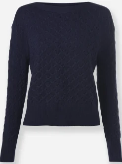 Pullover|heine Strickpullover mit Strukturmuster marine