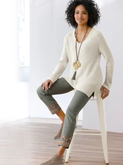 Basics|Pullover|heine Strickpullover mit V-Ausschnitt offwhite