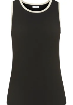 Strandmode|LASCANA Stricktop schwarz-creme