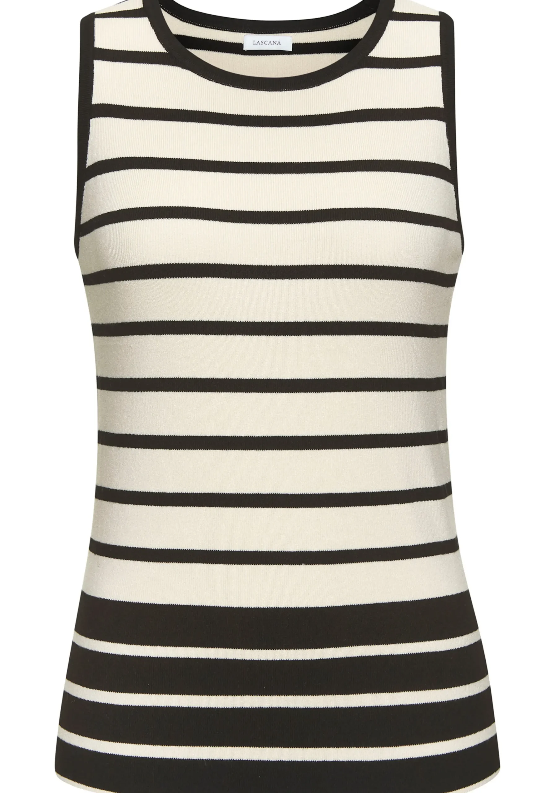 Strandmode|Shirts|LASCANA Stricktop beige-schwarz