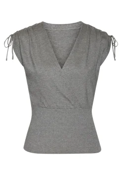 Strandmode|LASCANA Stricktop grau