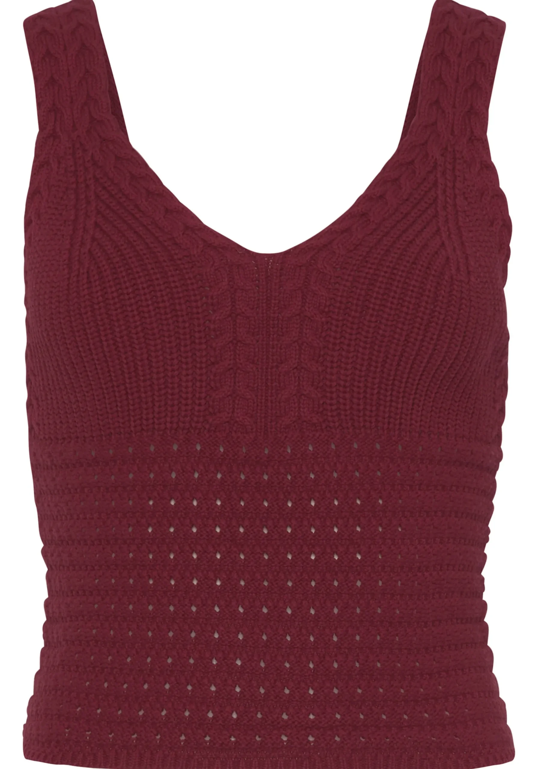 Strandmode|LASCANA Stricktop aubergine/burgunder