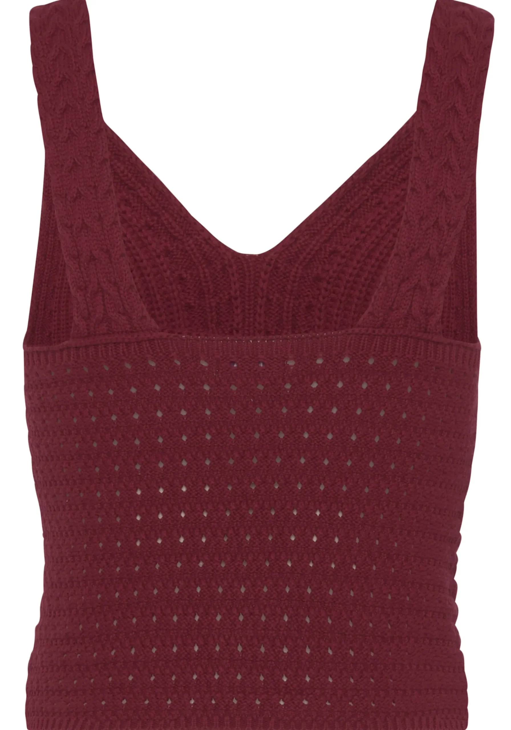 Strandmode|LASCANA Stricktop aubergine/burgunder