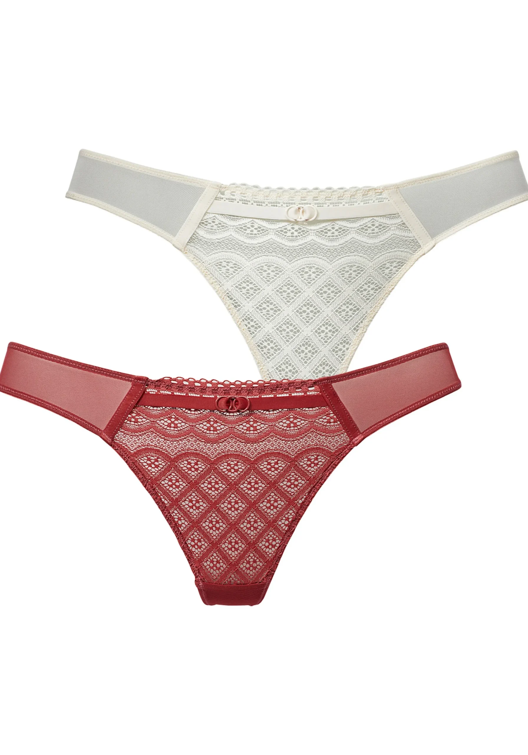 Unterhosen|petite fleur String haselnuss+puder