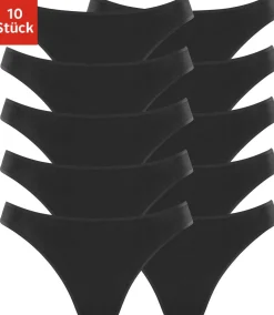 Unterhosen|petite fleur String schwarz