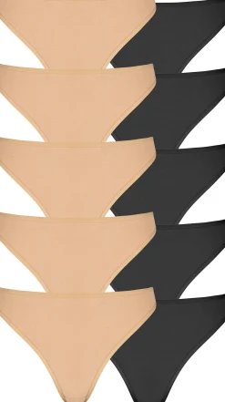 Unterhosen|petite fleur String beige,schwarz