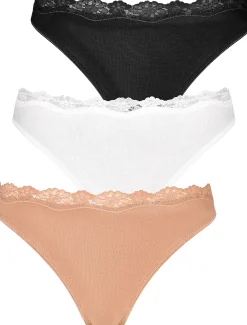 Unterhosen|LASCANA String beige,schwarz,weiß
