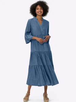 Kleider|heine Stufenkleid mit Stufen-Schnitt jeansblau