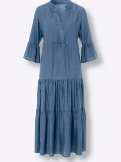 Kleider|heine Stufenkleid mit Stufen-Schnitt jeansblau