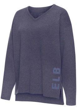 Pullover|Shirts|Elbsand Sweater blaumeliert